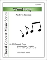 Wood Song SA choral sheet music cover